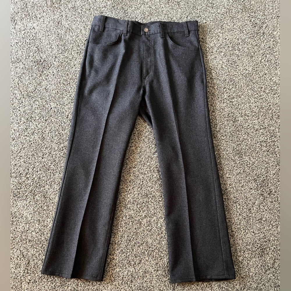 VTG Men’s Levi’s Polyester Pants W36 L30 Pleated Brown